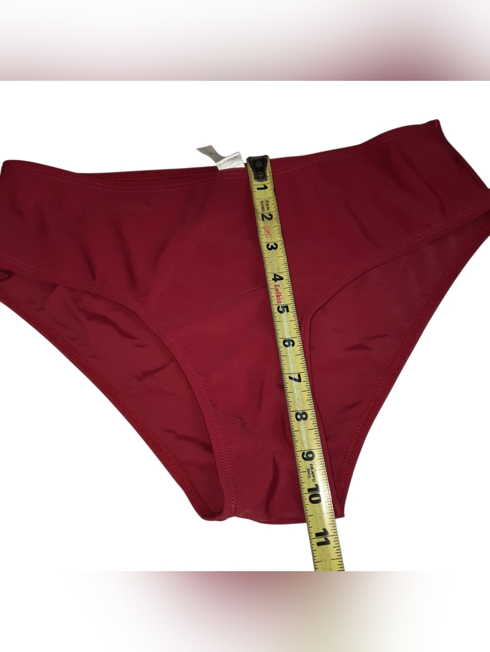 One-Shoulder Burgundy Women's Swim Bikini - Picture 12 of 13